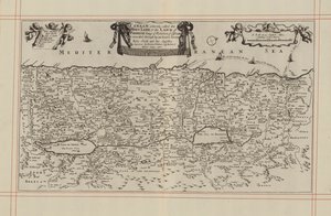 Mapa de Canaán o Tierra Santa (grabado) de English School