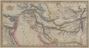 Mapa de los Países mencionados en las Historias de Noé, Abraham y los Reyes de Israel (grabado en color) de English School