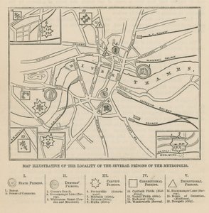 Mapa de las Prisiones de Londres