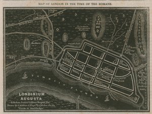 Mapa de Londres en la época de los romanos