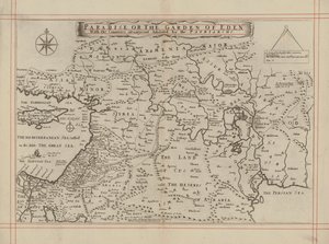 Mapa del Paraíso o Jardín del Edén y de los países habitados por los Patriarcas (grabado) de English School