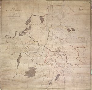 Mapa de la parroquia o distrito de Leeds