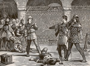 Marcel y el Delfín de Francia, ilustración de Cassells Illustrated History of England de English School