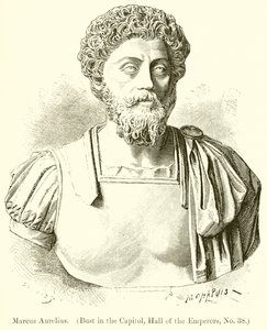 Marco Aurelio. (Busto en el Capitolio, Sala de los Emperadores, No. 38)