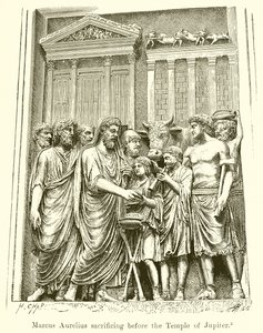 Marco Aurelio Sacrificando ante el Templo de Júpiter de English School