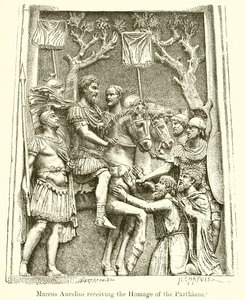 Marco Aurelio recibiendo el Homenaje de los Partos