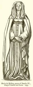 María de Molina, reina de Sancho IV, rey de Castilla y León. 1295 de English School