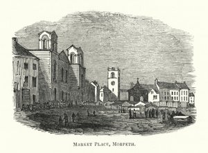 Plaza del Mercado, Morpeth (grabado)
