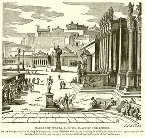 Mercado de Esparta--Lugar de reunión de los éforos de English School