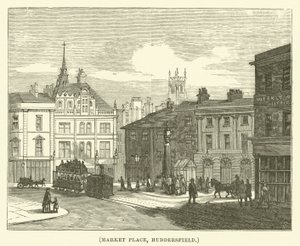 Market place, Huddersfield (grabado)