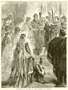 Matrimonio de Eduardo II e Isabel de Francia de English School