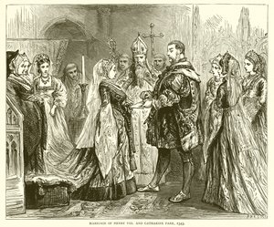 Matrimonio de Enrique VIII y Catalina Parr, 1543 de English School