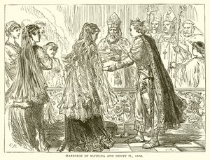 Matrimonio de Matilda y Enrique II, 1100 de English School