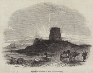 Torres Martello en la Costa de Kent (grabado)