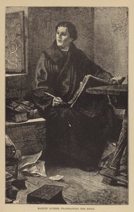 Martín Lutero traduciendo la Biblia de English School