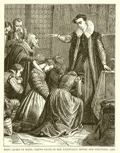 María, Reina de Escocia, despidiéndose de sus asistentes antes de su ejecución, 1587 de English School