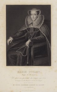María Estuardo, reina de Escocia, a los 38 años (grabado) de English School