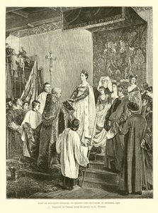 María de Borgoña jurando respetar los privilegios de Bruselas, 1477 de English School