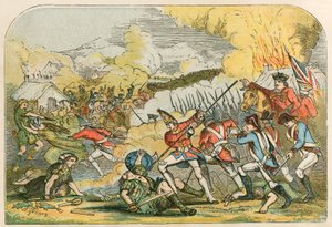 Masacre de los montañeses por el Duque de Cumberland de English School
