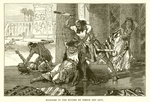 Masacre de los heveos por Simeón y Leví de English School