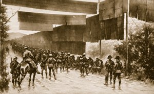 Pantallas de esteras para carretera expuesta: un dispositivo empleado por los italianos avanzando sobre Gorizia, 1914-19 de English School