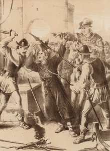 Matthew Flathers, "Un corte desesperado en la cabeza" (litografía) de English School