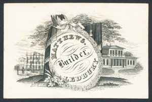Matthews, constructor, tarjeta comercial de English School