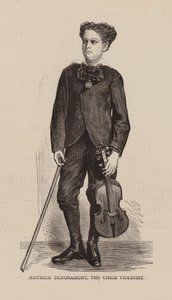 Maurice Dengremont, El niño violinista (grabado)