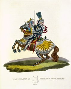 Maximiliano I, Rey de Alemania y Emperador del Sacro Imperio Romano, 1498, de Armadura Antigua por Samuel Rush Meyrick, 1824 de English School
