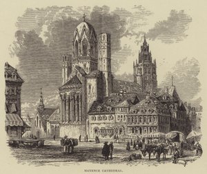 Catedral de Maguncia (grabado) de English School