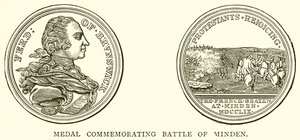 Medalla conmemorativa de la batalla de Minden de English School