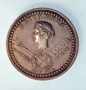 Medalla conmemorativa de la captura británica de Quebec de English School