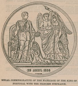 Medalla conmemorativa del matrimonio del Rey de Portugal con la Princesa Stephanie