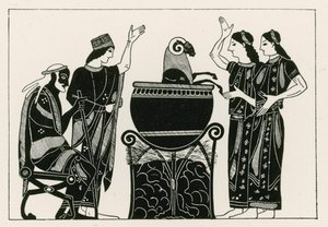 Medea hirviendo al carnero (grabado) de English School
