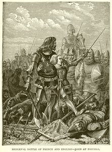 Batalla medieval de franceses e ingleses: Juan en Poitiers