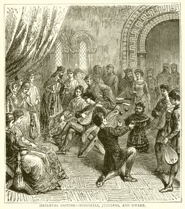 Pasatiempo medieval: juglares, malabaristas y enano