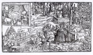 Cultivo de hierbas medicinales, 1531 de English School