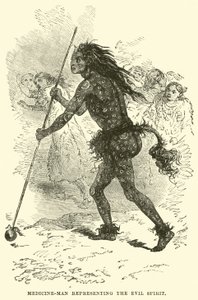 Hombre-medicina representando al espíritu maligno de English School