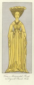 Traje de mujer medieval de English School
