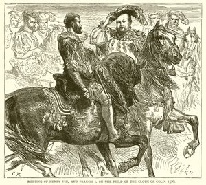 Encuentro de Enrique VIII y Francisco I en el Campo del Paño de Oro, 1520 de English School