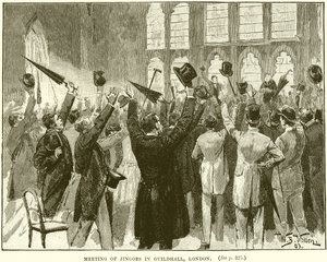 Reunión de Jingoes en Guildhall, Londres
