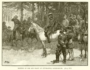 Encuentro de Lee y Grant en la Casa de la Corte de Appomattox