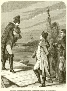 Encuentro de Napoleón Bonaparte y el emperador Alejandro de Rusia en Tilsit de English School