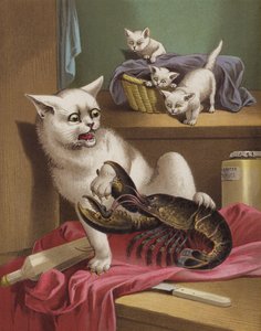 Meg y la langosta (chromolitho)