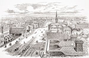 Melbourne, Australia, de The Gallery of Geography por Rev. Thomas Milner, publicado c.1880