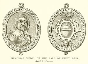 Medalla Conmemorativa del Conde de Essex, 1646 de English School