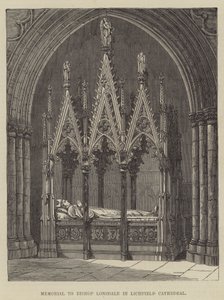 Monumento al Obispo Lonsdale en la Catedral de Lichfield (grabado) de English School