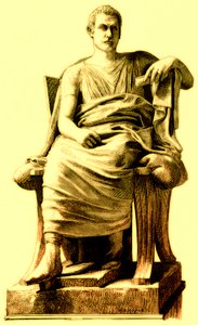 Menandro, ilustración de la Historia de Roma de Victor Duruy, publicada en 1884