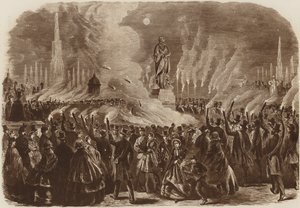 Festival de Mendelssohn, la procesión de antorchas, 1860 de English School