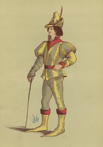 Traje masculino del reinado de Eduardo IV de English School